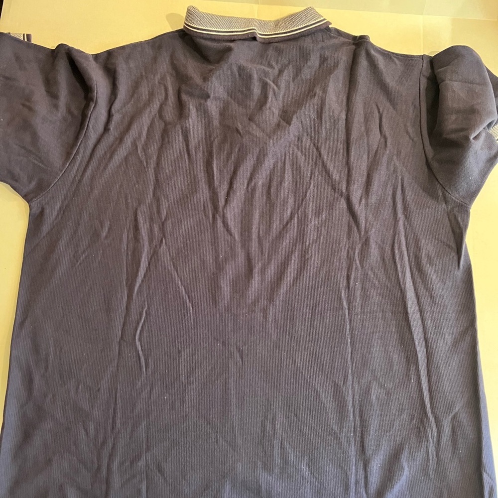 Jerzees Navy Polo Shirt with Gray Accents - Picture 4 of 4